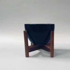 Exotic Flora Echoing Eternity (Fat) With Wooden Stands - Black