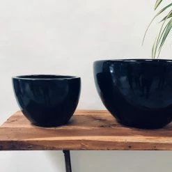 Exotic Flora Pots & Planters Echoing Eternity (Fat) - Black