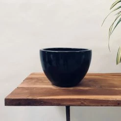 Exotic Flora Pots & Planters Echoing Eternity (Fat) - Black