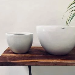 Exotic Flora Pots & Planters Echoing Eternity (Fat) - White