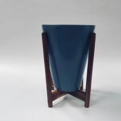 Exotic Flora Love Bite With Wooden Stands - Grey Pots & Planters