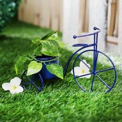 Exotic Flora Small Cycle Planter Blue Pots & Planters