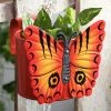 Exotic Flora Butterfly Pot Red Pots & Planters