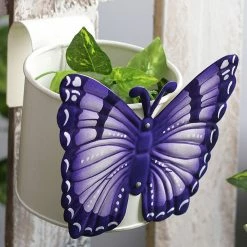 Exotic Flora Butterfly Pot White Pots & Planters