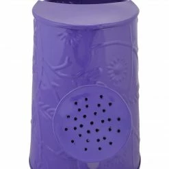 Exotic Flora Design Embossed Watercane Purple Pots & Planters