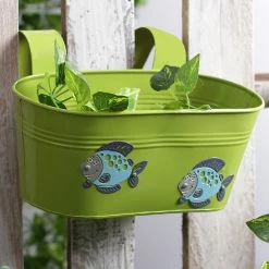 Exotic Flora Fish Tub Green Pots & Planters