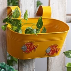 Exotic Flora Fish Tub Yellow Pots & Planters