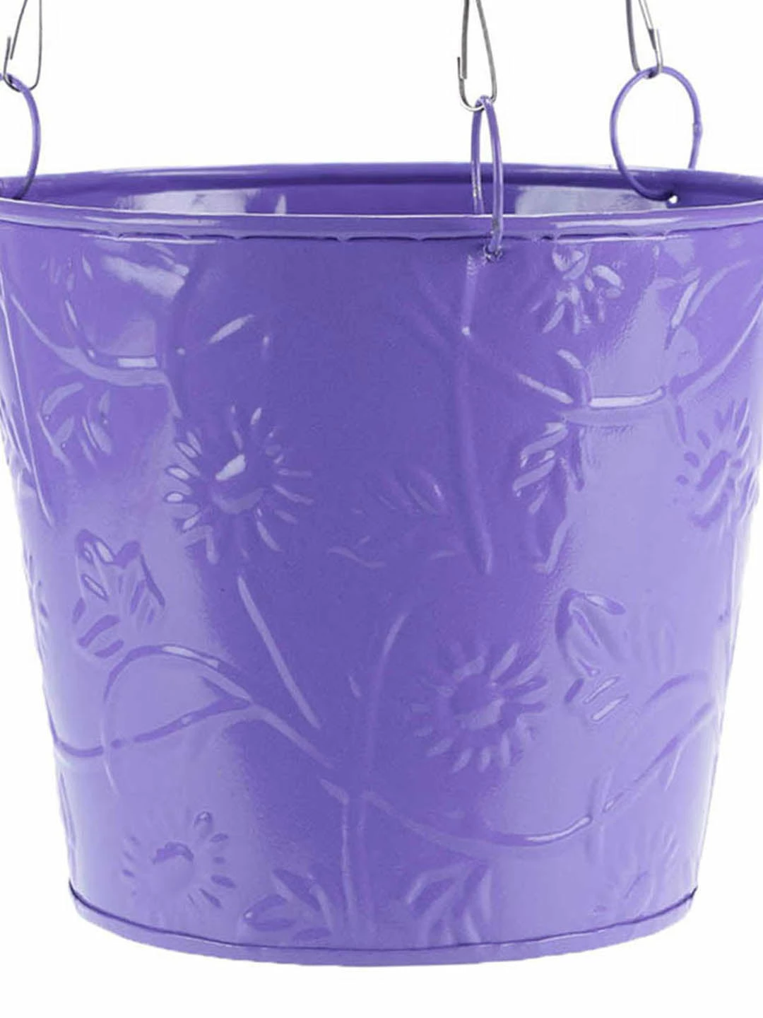 Exotic Flora Hanging Bucket Purple 3 Exotic Flora Hanging Bucket Purple