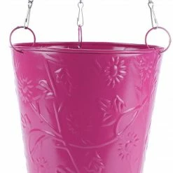 Exotic Flora Hanging Bucket Pink