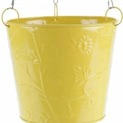 Exotic Flora Pots & Planters Hanging Bucket Yellow