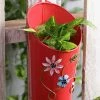 Exotic Flora Half Moon Pot Red Pots & Planters