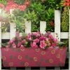 Exotic Flora Pots & Planters Handpainted Rectangle Planter Pink