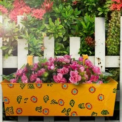 Exotic Flora Pots & Planters Handpainted Rectangle Planter Yellow