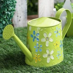 Exotic Flora Handpainted Water Cane Green