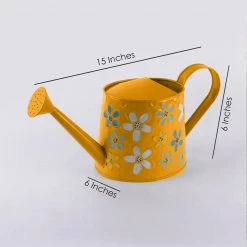 Exotic Flora Pots & Planters Handpainted Watercane Yellow