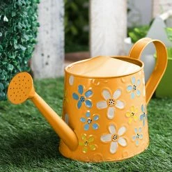 Exotic Flora Pots & Planters Handpainted Watercane Yellow