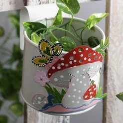 Exotic Flora Mushroom Pot White Pots & Planters