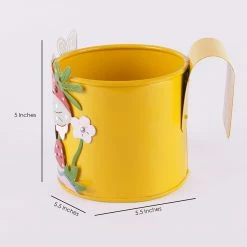 Exotic Flora Mushroom Pot Yellow