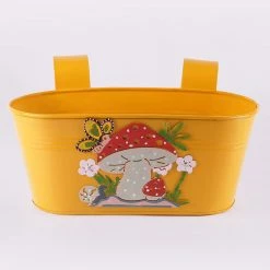 Exotic Flora Mushroom Tub Yellow Pots & Planters