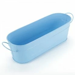 Exotic Flora Oval Planter Large Blue Pots & Planters