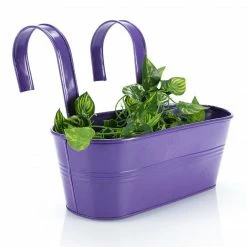 Exotic Flora Pots & Planters Oval Railing Planter Big Purple