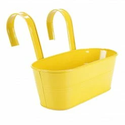 Exotic Flora Oval Railing Planter Big Yellow