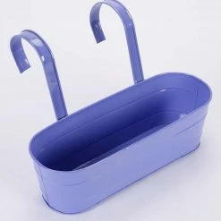 Exotic Flora Oval Railing Planter Large Purple 5 Exotic Flora Oval Railing Planter Large Purple