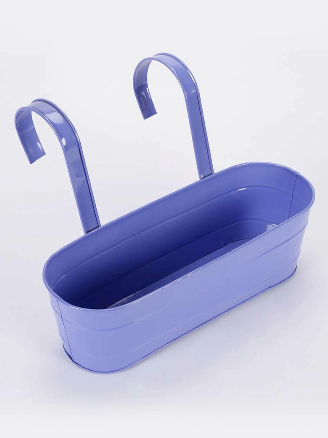 Exotic Flora Oval Railing Planter Large Purple 3 Exotic Flora Oval Railing Planter Large Purple