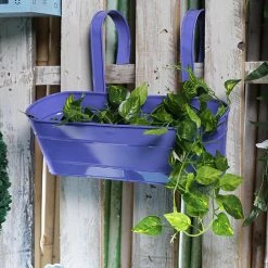 Exotic Flora Oval Railing Planter Large Purple