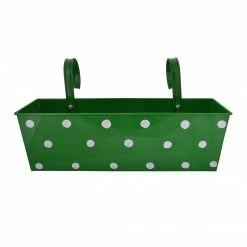 Exotic Flora Pots & Planters Polka Dot Rectangle Planter Green