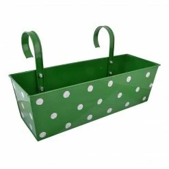 Exotic Flora Pots & Planters Polka Dot Rectangle Planter Green
