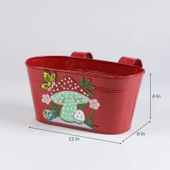 Exotic Flora Set Of Five Railing Mushroom Tubs Pots & Planters