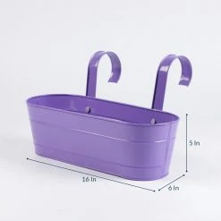 Exotic Flora Pots & Planters Set Of Five 16'' Oval Railing Planters