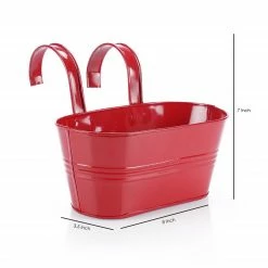 Exotic Flora Set Of Five 8 Inches Oval Railing Planters 5 Exotic Flora Set Of Five 8 Inches Oval Railing Planters