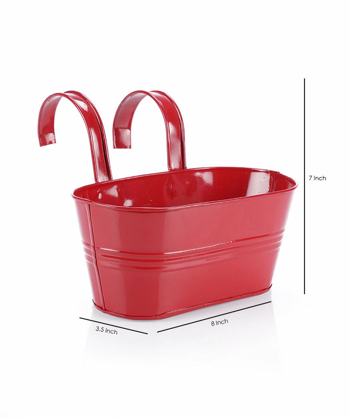 Exotic Flora Set Of Five 8 Inches Oval Railing Planters 3 Exotic Flora Set Of Five 8 Inches Oval Railing Planters