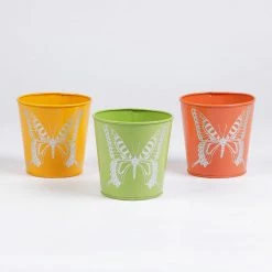 Exotic Flora Pots & Planters Set Of Three Mini Butterfly Pots