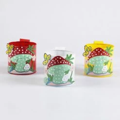 Exotic Flora Set Of Three Mushroom Railing Planters