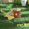 Exotic Flora Frog Lying Playing Guitar Planter Pots & Planters