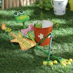 Exotic Flora Frog Lying Playing Guitar Planter Pots & Planters