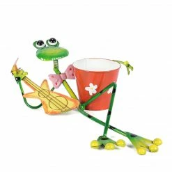 Exotic Flora Frog Lying Playing Guitar Planter Pots & Planters 5 Exotic Flora Frog Lying Playing Guitar Planter Pots & Planters