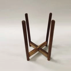 Exotic Flora Pots & Planters Love Bite With Wooden Stands - Black 7 Exotic Flora Pots & Planters Love Bite With Wooden Stands - Black