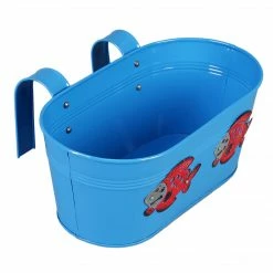 Exotic Flora Set Of Two Fish Tub Blue & Green Pots & Planters