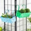 Exotic Flora Pots & Planters Set Of Two Polka Dot Rectangle Planter Blue & Green