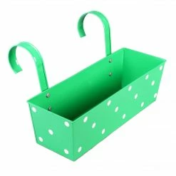 Exotic Flora Pots & Planters Set Of Two Polka Dot Rectangle Planter Blue & Green 5 Exotic Flora Pots & Planters Set Of Two Polka Dot Rectangle Planter Blue & Green