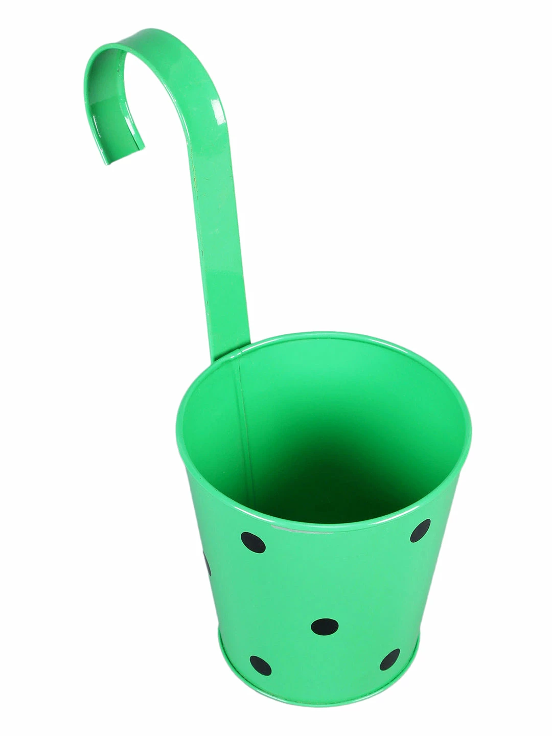 Exotic Flora Pots & Planters Set Of Two Railling Pot Polka Blue & Green 2 Exotic Flora Pots & Planters Set Of Two Railling Pot Polka Blue & Green