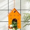 Exotic Flora Hut Shape Bird House Orange