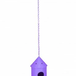 Exotic Flora Round Hut Bird House Purple Pots & Planters