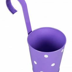 Exotic Flora Pots & Planters Set Of Two Railling Pot Polka Purple & Pink