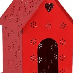 Exotic Flora Pots & Planters Hut Shape Bird House Red