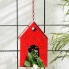 Exotic Flora Pots & Planters Hut Shape Bird House Red